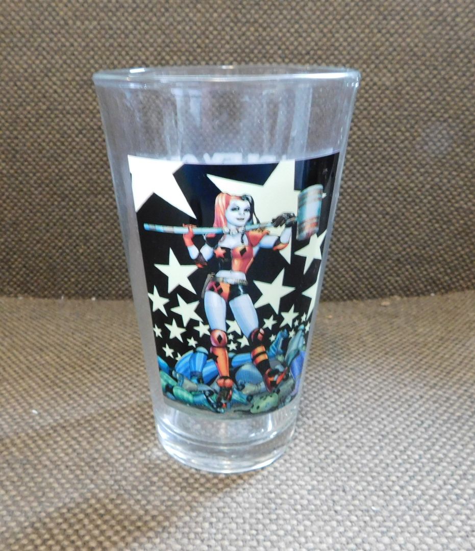 Harley Quinn Drinking Glass