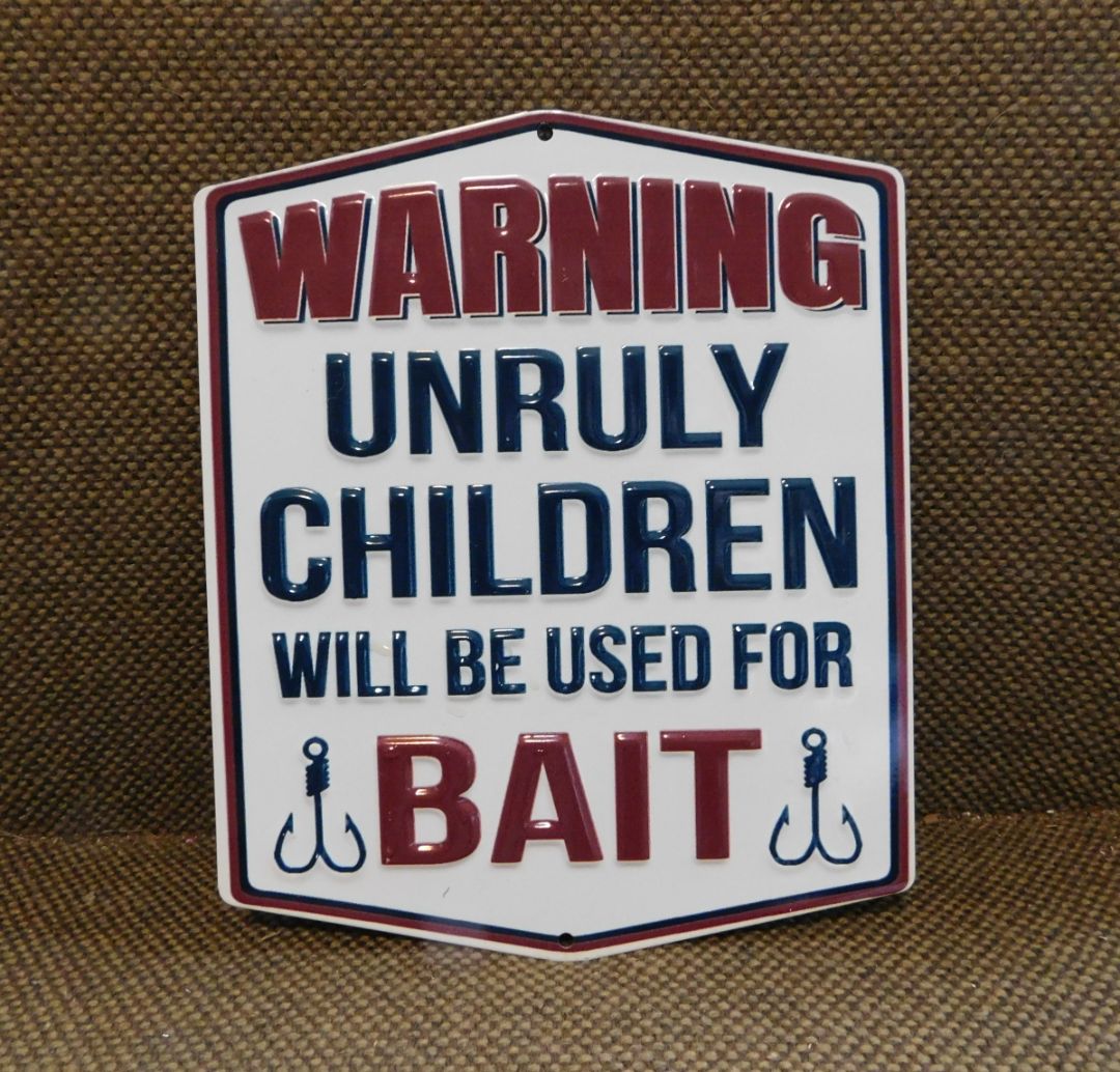 Bait Metal Sign, 8 1/2" x 7"