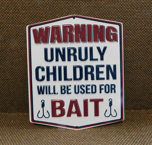 Bait Metal Sign, 8 1/2" x 7"