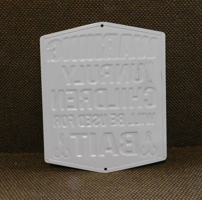 Bait Metal Sign, 8 1/2" x 7"