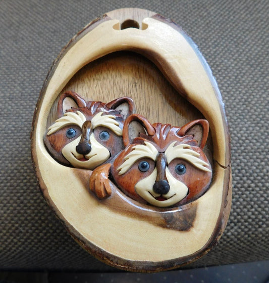 Raccoons Wood Box - Missing Piece