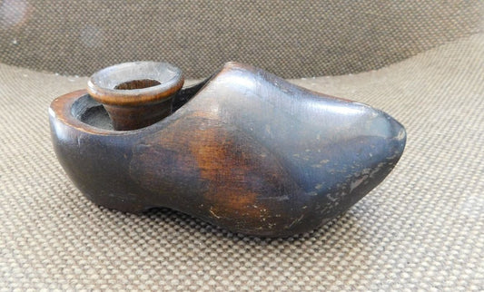 Wood Shoe Candle Holder