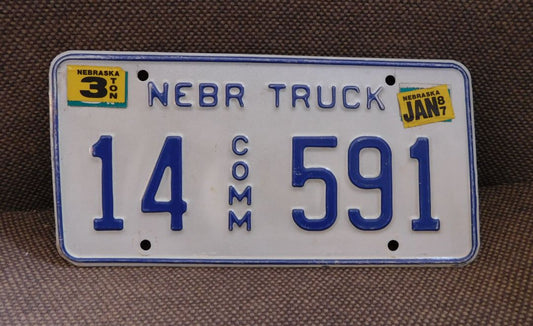 Nebraska Truck License Plate