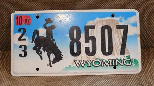 Wyoming License Plate