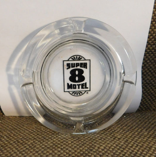 Super 8 Motel Glass Ashtray