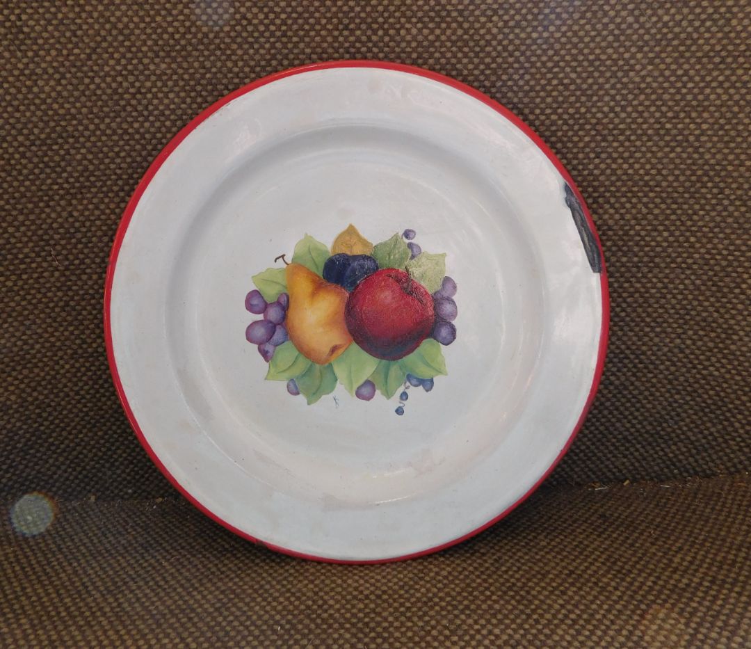 Enamel Painted Plate