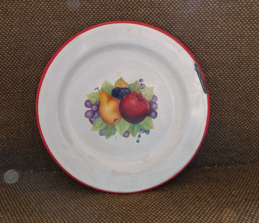 Enamel Painted Plate