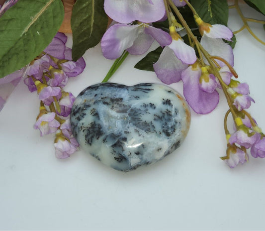 Dendritic Opal Heart Stones