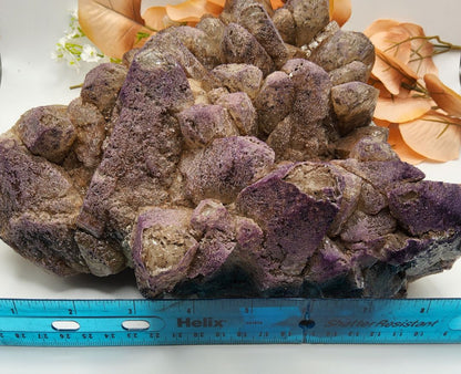Yttrium Dogtooth Calcite on Fluorite Stones