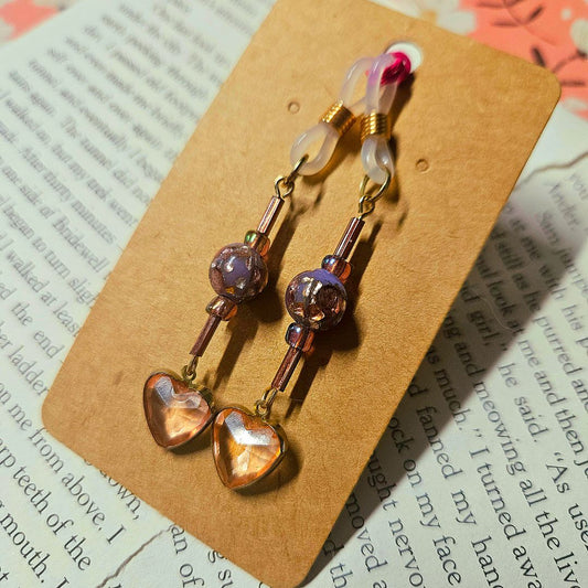 Dusty Purple Glasses Charm