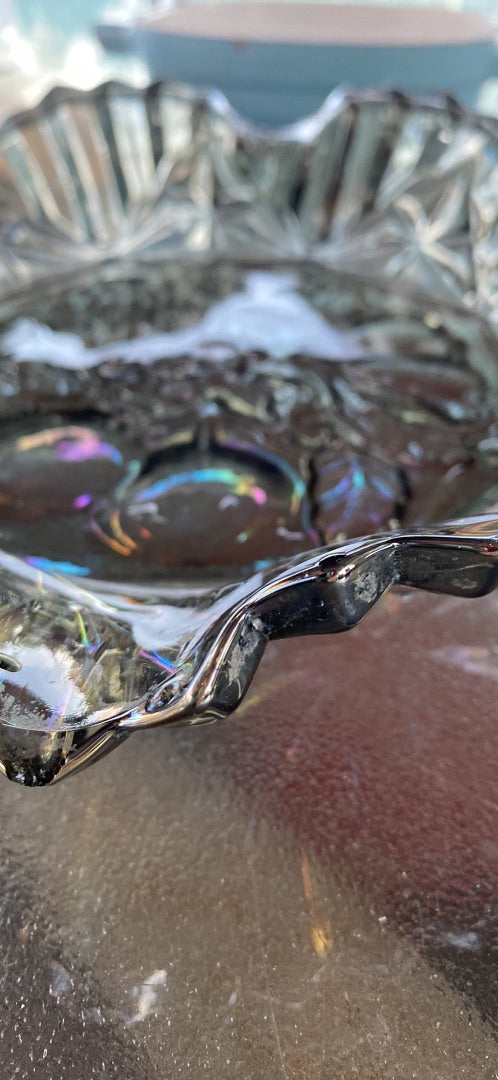 Black Federal Glass Black Pioneer platter, 10.5”