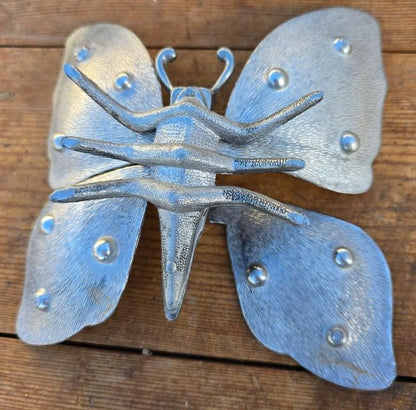 Vintage Pewter Butterfly Ashtray with Removable Wings
