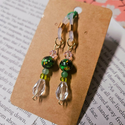 Deep green Glasses Charm