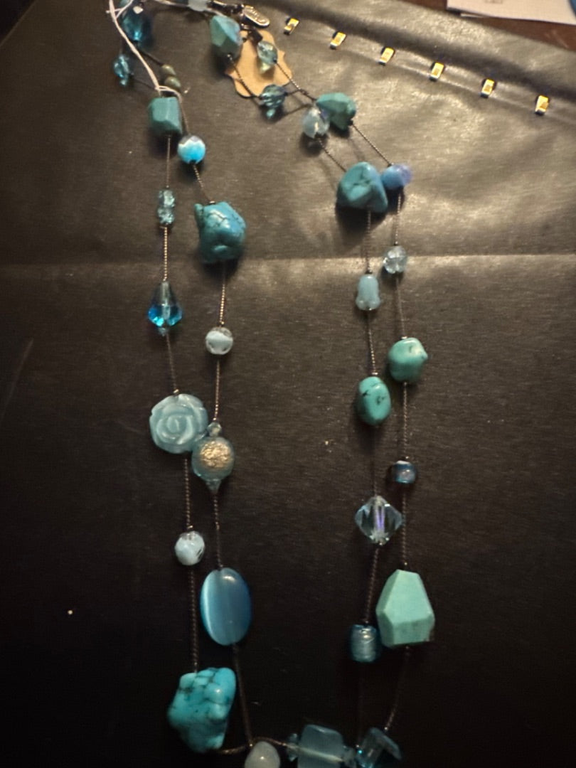 Blue Beaded Necklace