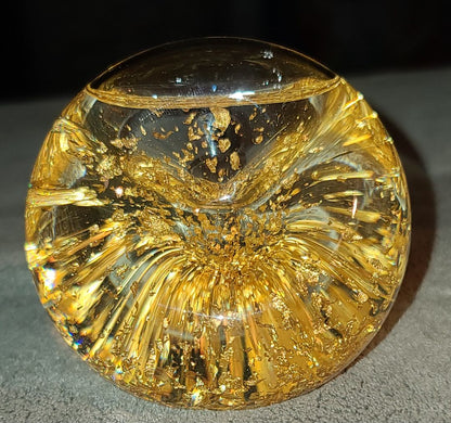 Gold Foil Paperweight, 3"x3"x3"