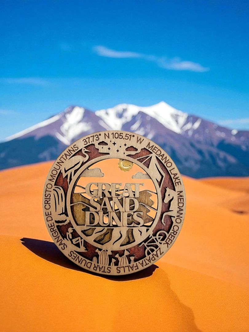 Wooden Great Sand Dunes Magnet