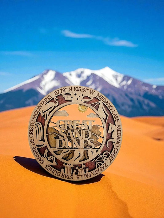 Wooden Great Sand Dunes Magnet
