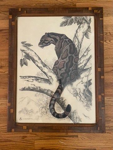 Rama Samaraweera Rama Samaraweera Clouded Leopard Lithograph ca early-70s, 26 x 34