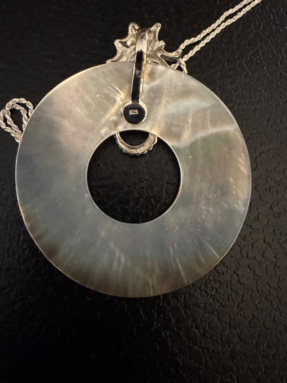 Seahorse Pearl Abalone Pendant Necklace
