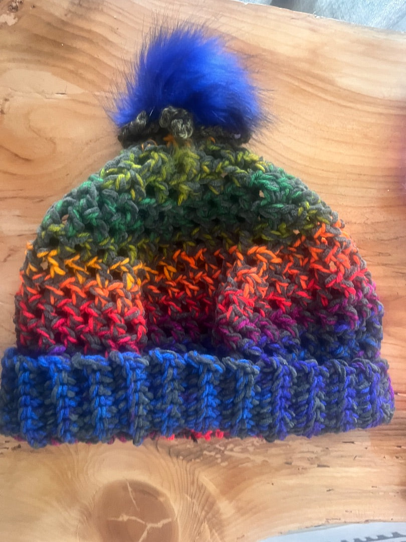 Multi Homemade Crochet hat