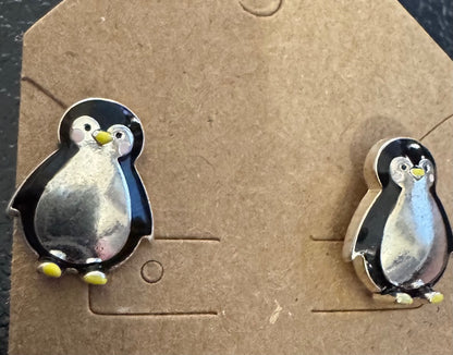 H-Penguin stud earrings