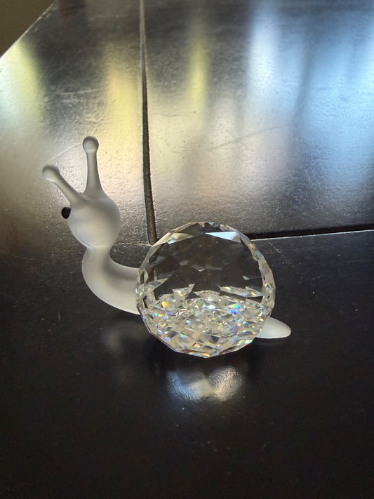 Swarovski crystal snail