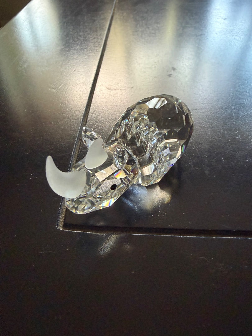 Swarovski crystal rhinoceros