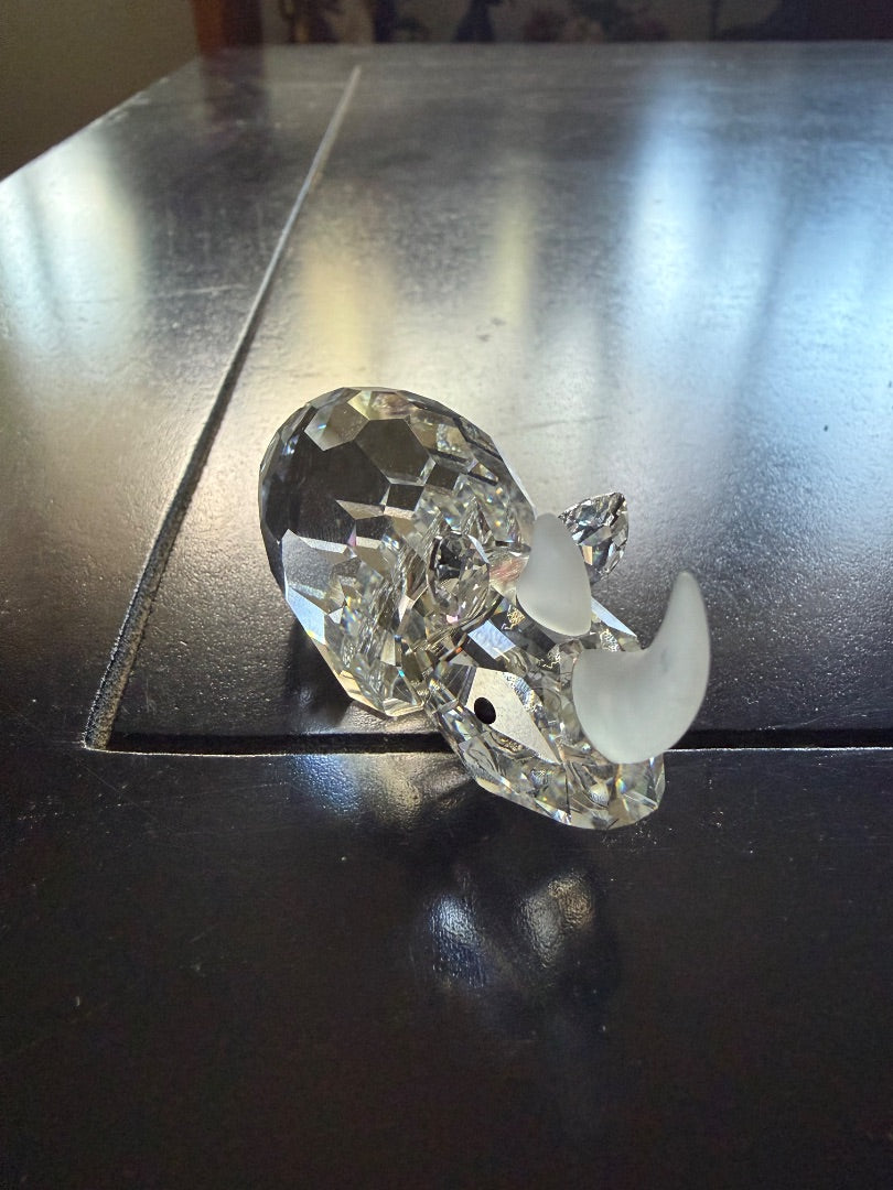 Swarovski crystal rhinoceros