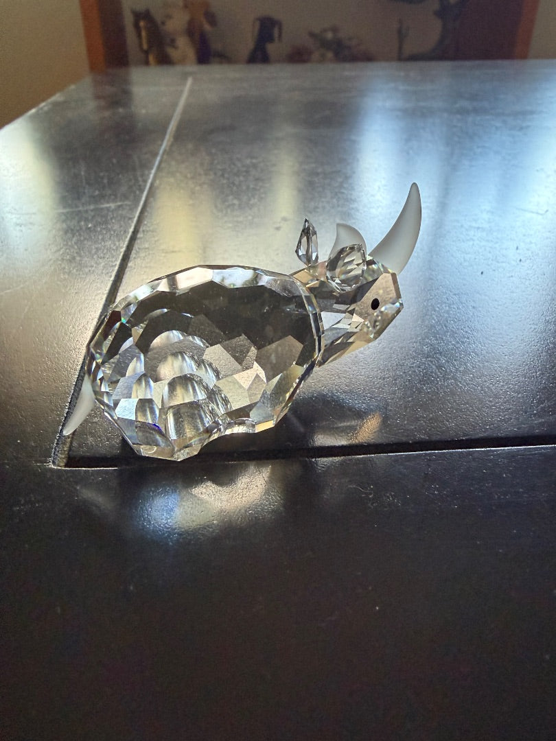 Swarovski crystal rhinoceros