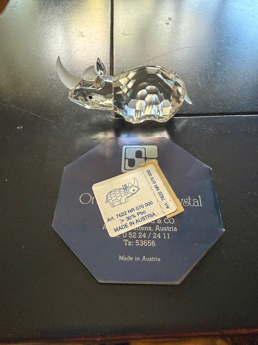 Swarovski crystal rhinoceros