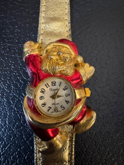 H-Santa gold christmas watch untested