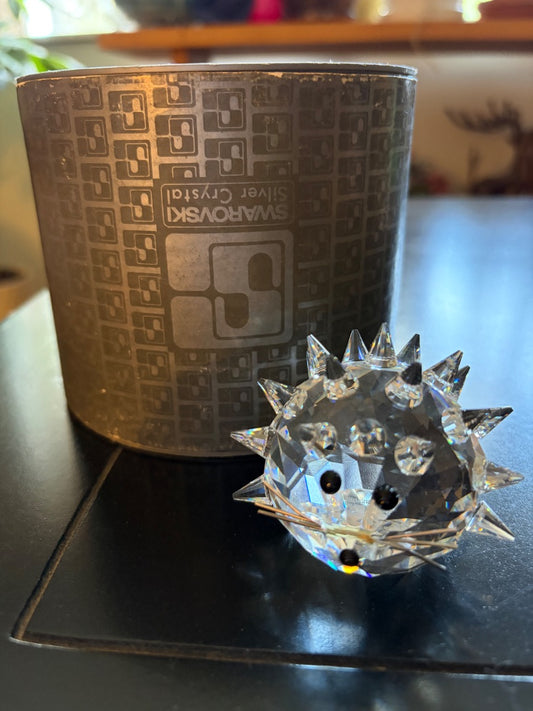Swarovski crystal round hedgehog.