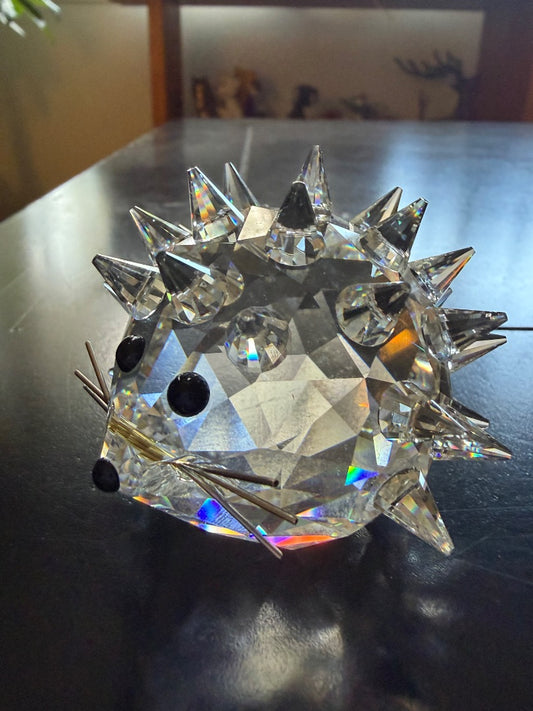 Swarovski crystal round hedgehog.