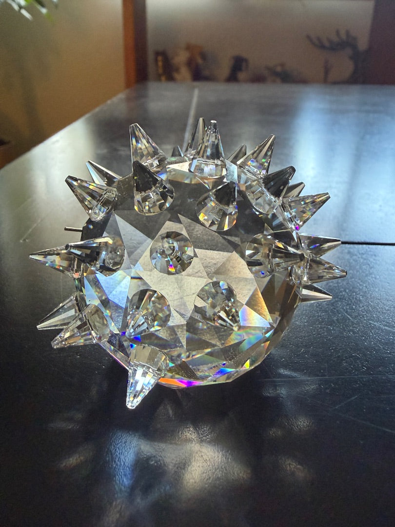 Swarovski crystal round hedgehog.