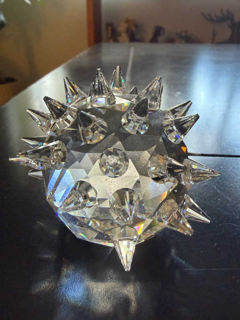 Swarovski crystal round hedgehog.