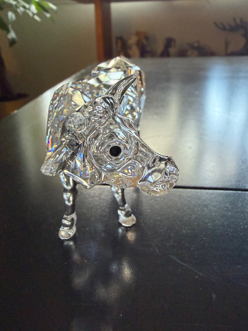 Swarovski crystal cow - very rare