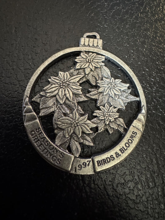 H-1997 Birds&Blooms seasons greeting pendant