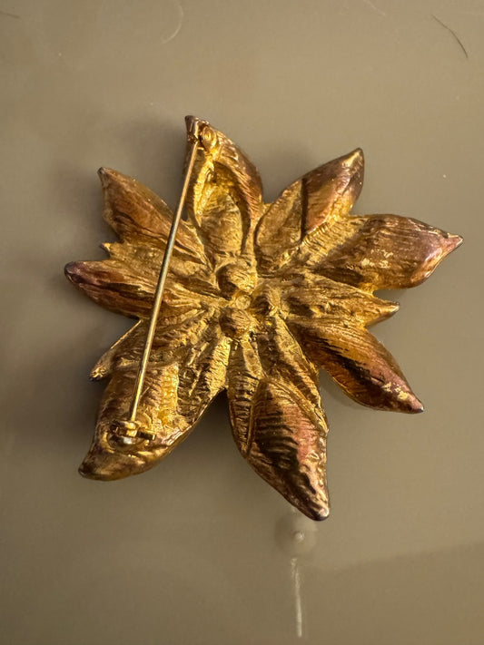 H-Poinsetta brooch