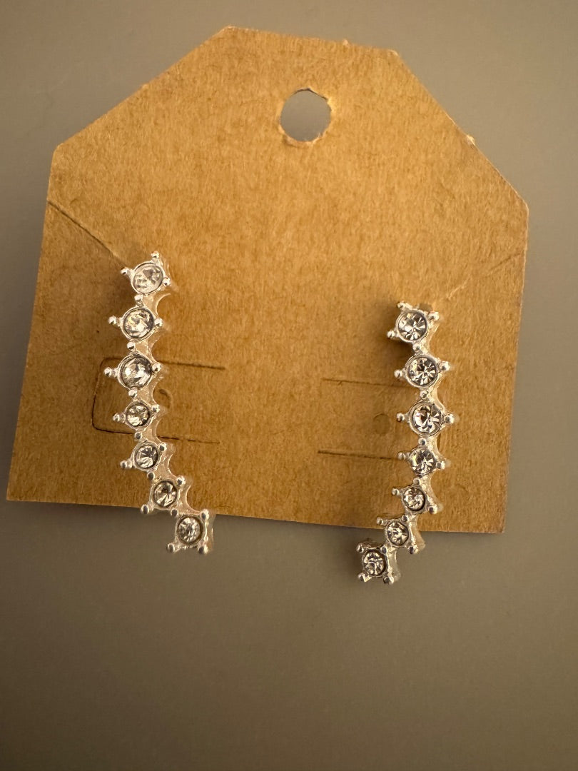 Rhinestone chaser stud earrings