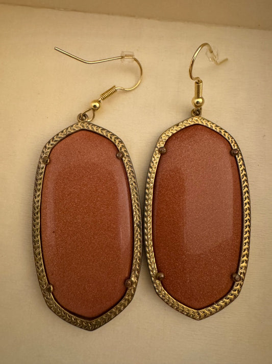 Sunstone dangle earrings