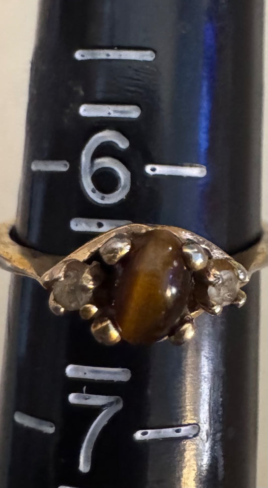 Tiger eye ring 18K GE SA