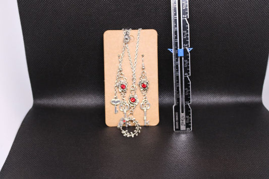 Designs by Raven Vintage-Inspired Earring and Necklace Set