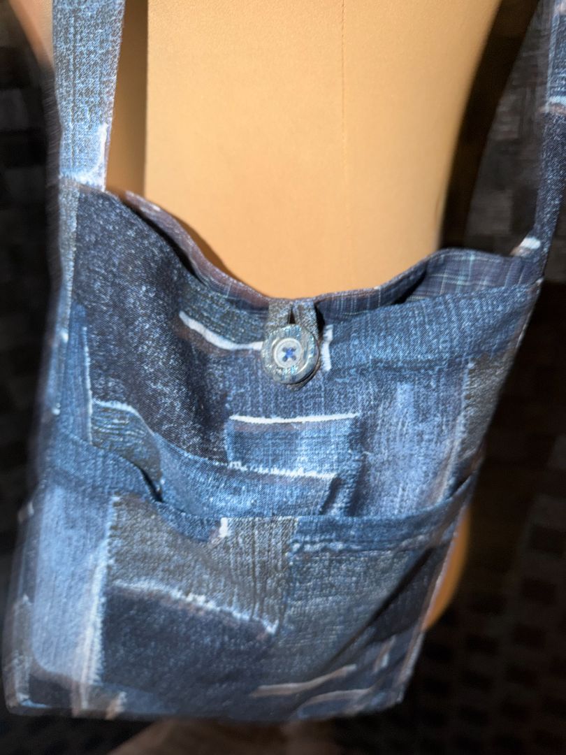 Denim and Pockets Handbag Handmade by Kelly , Medium