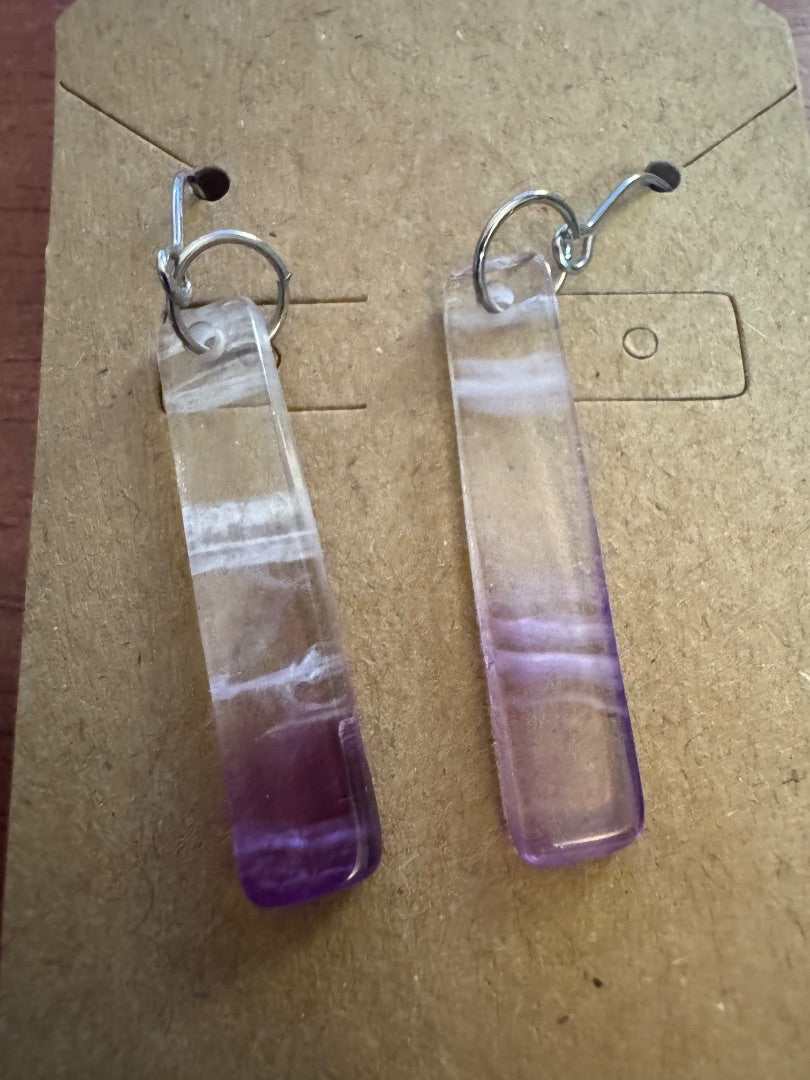 Light Amethyst color drop earrings