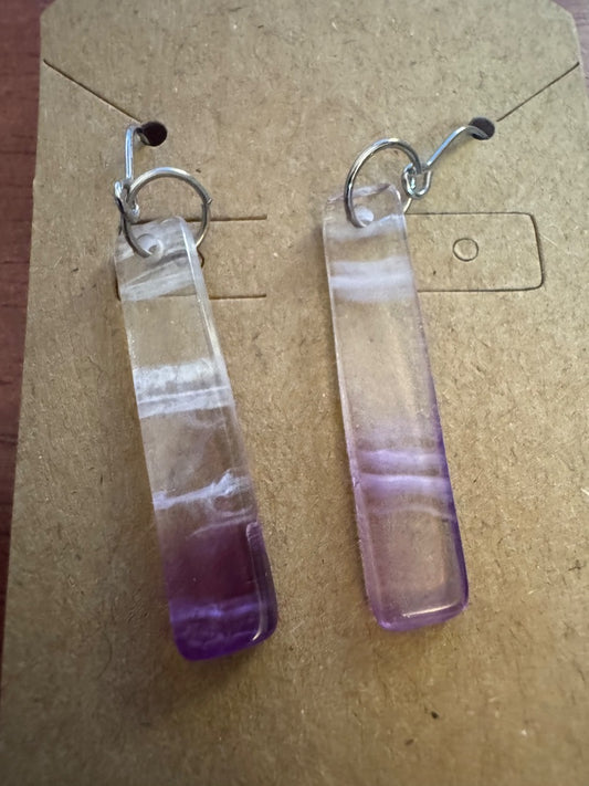 Light Amethyst color drop earrings