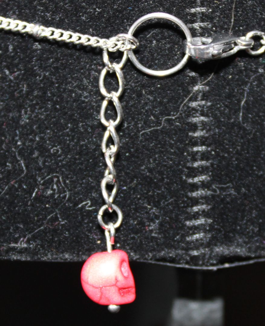 Designs by Raven Vibrant Heart and Skull Necklace