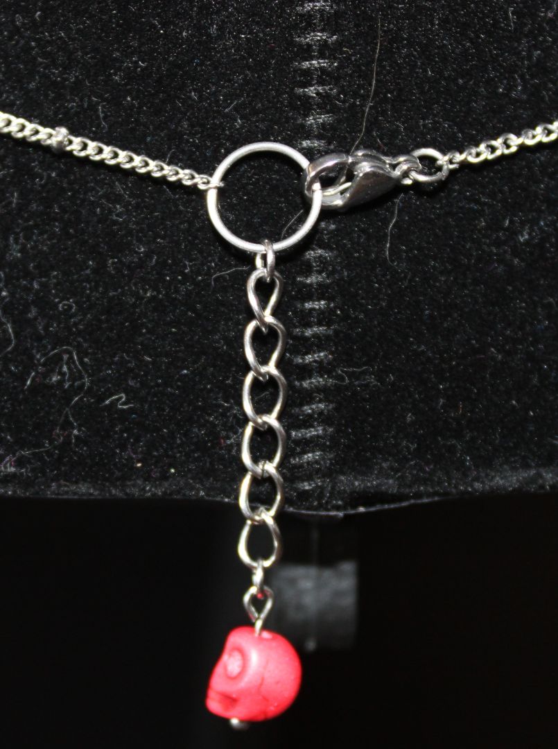 Designs by Raven Vibrant Heart and Skull Necklace