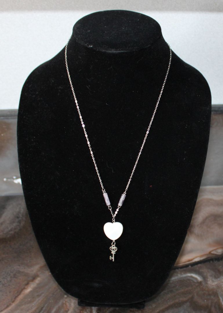 Designs by Raven Heart and Key Necklace