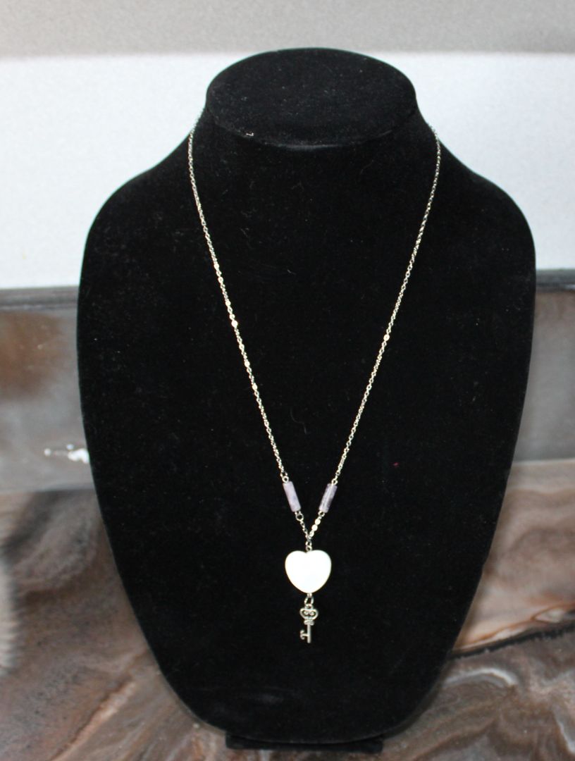 Designs by Raven Heart and Key Necklace