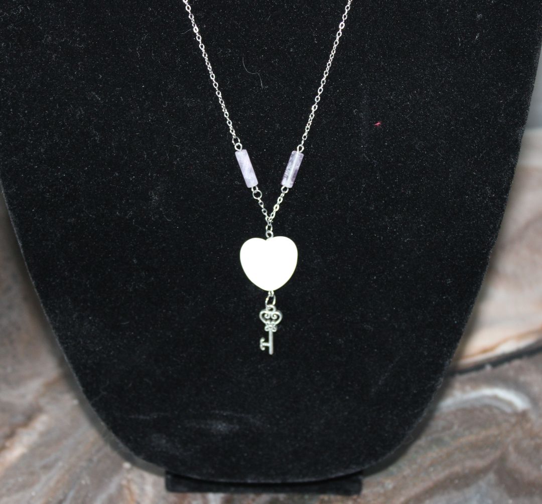 Designs by Raven Heart and Key Necklace